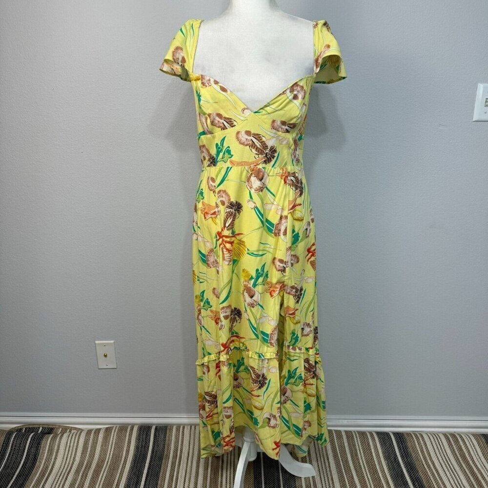 Urban Outfitters Women's Seashell Siren Lace Up Back Maxi Summer Dress Size L